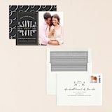 "Tiny Initials" - Save the Dates in Charcoal by Susan Brown - Assembled