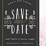 "Tiny Initials" - Save the Dates in Charcoal by Susan Brown - Close-Up