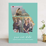 "Georgia Love Location" - Save the Dates in Aqua by Heather Buchma - Front