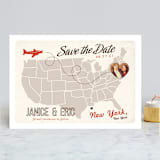 "Up and Away" - Save the Dates in Tomato by leslie hamer - Front