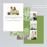 "White Lace" - Save the Dates in Green Field by Lauren Chism - Back of Card