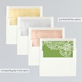 "White Lace" - Save the Dates in Green Field by Lauren Chism - Slip-In Envelope Liners