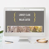 "Bold Brackets" - Save the Dates in Slate by Teresa Lang Co - FREE Wedding Website