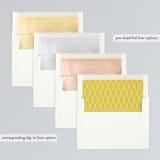 "Bold Brackets" - Save the Dates in Slate by Teresa Lang Co - Slip-In Envelope Liners