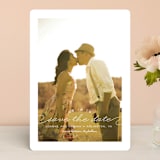 "Simply Timeless" - Save the Dates in White by Sandra Picco Design - Front