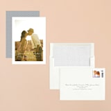 "Simply Timeless" - Save the Dates in White by Sandra Picco Design - Assembled
