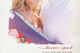 "Painted Beauty" - Save the Dates in Pomegranate by Rebecca Bowen - Close-Up