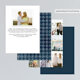 "Festive Love" - Save the Dates in Navy by Bonjour Paper - Back of Card