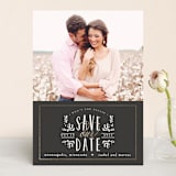 "Tiny Initials" - Save the Dates in Charcoal by Susan Brown - Front