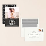 "Tiny Initials" - Save the Dates in Charcoal by Susan Brown - Assembled