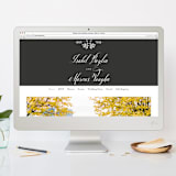 "Tiny Initials" - Save the Dates in Charcoal by Susan Brown - FREE Wedding Website