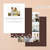 "Rustic Modern Floral" - Save the Dates in Mocha by Gray Star Design - Back of Card