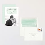 "An Angle" - Save the Dates in Seafoam by Susan Brown - Assembled