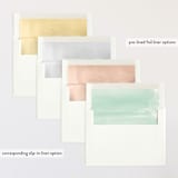 "An Angle" - Save the Dates in Seafoam by Susan Brown - Slip-In Envelope Liners