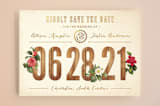 "Derby" - Save the Dates in Wood by Paige Rothhaar - Front