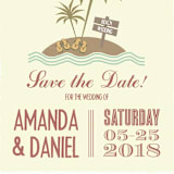 "Flip Flops Required" - Save the Dates in Rust by BeachPaperCo - Close-Up