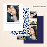 "Wildflower Floral" - Save the Dates in Navy by Katharine Watson - Back of Card