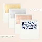 "Wildflower Floral" - Save the Dates in Navy by Katharine Watson - Slip-In Envelope Liners