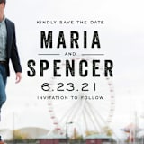 "Bold Reminder" - Save the Dates in Charcoal by Katie Wahn - Close-Up