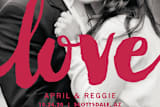 "Ready for Love" - Save the Dates in Carmine by Faith Harlow - Close-Up