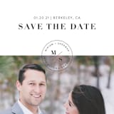 "Simple Stamp" - Save the Dates in Ivory by Becca Thongkham - Close-Up