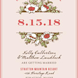 "Harvest Floral" - Save the Dates in Blush by Kerry Doyle - Close-Up