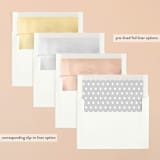 "Casual Calligraphy" - Save the Dates in Ivory by Melissa Egan of Pistols - Slip-In Envelope Liners