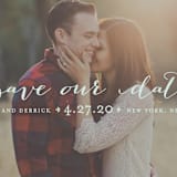 "Meet in the Middle" - Save the Dates in Sky by Lauren Chism - Close-Up