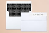 "modern minimalist" - Save the Dates in Snow by Sandra Picco Design - Liner and Label
