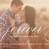 "Forever" - Save the Dates in Snow by Kimberly FitzSimons - Close-Up