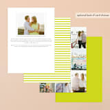 "Vintage Kraft" - Save the Dates in Chartreuse by Waldo Press - Back of Card