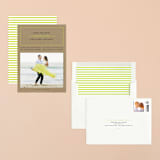 "Vintage Kraft" - Save the Dates in Chartreuse by Waldo Press - Assembled