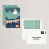 "Retro Hawaii" - Save the Dates in Teal by Nam Bourassa - Assembled