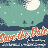 "Retro Hawaii" - Save the Dates in Teal by Nam Bourassa - Close-Up