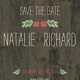 "In the Park" - Save the Dates in Rose by Amanda Larsen Design - Close-Up