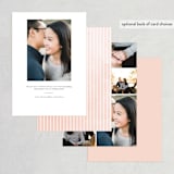 "Botanical Name Plate" - Save the Dates in Blush by Shiny Penny Studio - Back of Card