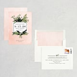 "Botanical Name Plate" - Save the Dates in Blush by Shiny Penny Studio - Assembled