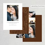 "Fall Carving" - Save the Dates in Woodgrain by Amanda Joy - Back of Card