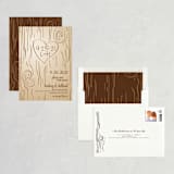 "Fall Carving" - Save the Dates in Woodgrain by Amanda Joy - Assembled