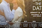 "Our Timeline" - Save the Dates in Wedding Dress by Andi Pahl - Close-Up