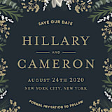 "Winter White" - Save the Dates in Winter White by Susan Moyal - Close-Up