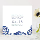 "Contemporary Chic" - Save the Dates in Indigo by Lori James - Front