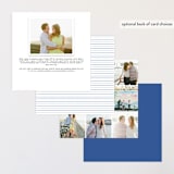 "Contemporary Chic" - Save the Dates in Indigo by Lori James - Back of Card