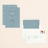 "Fireflies" - Save the Dates in Cornflower by Paige Rothhaar - Assembled