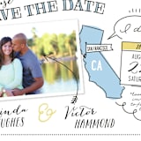 "Write It In Ink" - Save the Dates in Sky by Ann Gardner - Close-Up