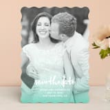 "Ombre Tidings" - Save the Dates in Turquoise by Kerry Doyle - Front