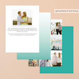 "Ombre Tidings" - Save the Dates in Turquoise by Kerry Doyle - Back of Card