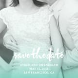 "Ombre Tidings" - Save the Dates in Turquoise by Kerry Doyle - Close-Up