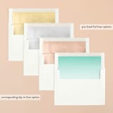 "Ombre Tidings" - Save the Dates in Turquoise by Kerry Doyle - Slip-In Envelope Liners