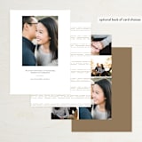 "Let the Adventure begin" - Save the Dates in Latte by Heather Francisco - Back of Card